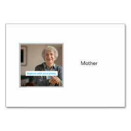 Mor Photo on Personlig Family Flashcards Bordsnummer