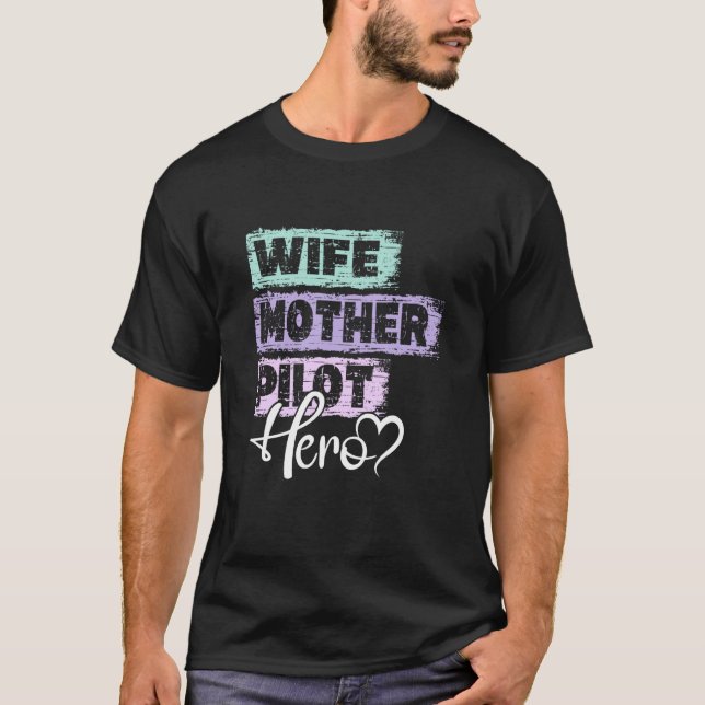 Mor Pilot för hjälten i mamma T Shirt (Framsida)