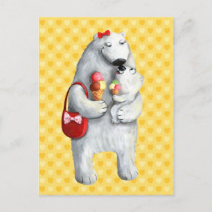 Mor Polar Bear Vykort