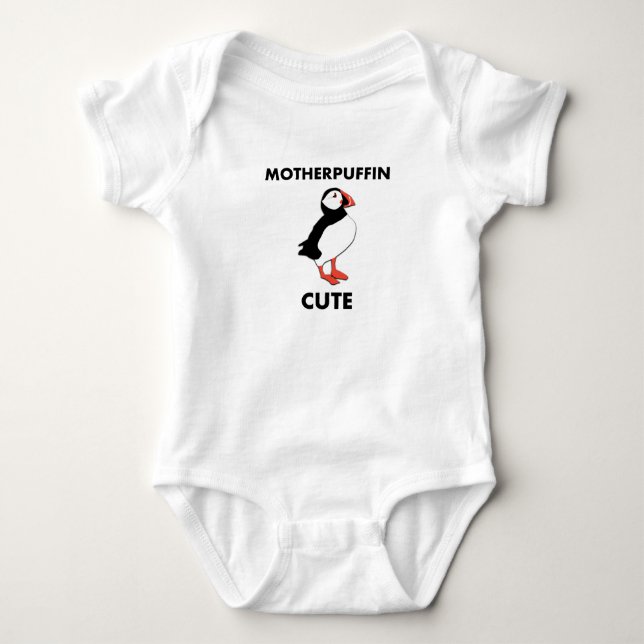 Mor Puffin Cute Baby Oner Tee (Framsida)