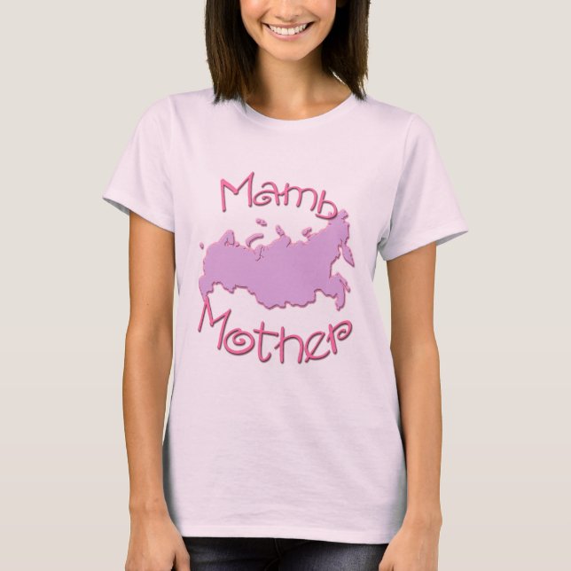 Mor (ryss) med kartan tee shirt (Framsida)