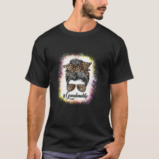 Mor s Day Bleached Leopard Messy Bun Grandma Li T Shirt
