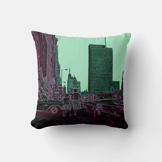 Mor Shopping Michigan Ave Chicago 1961 Kudde (Framsida)