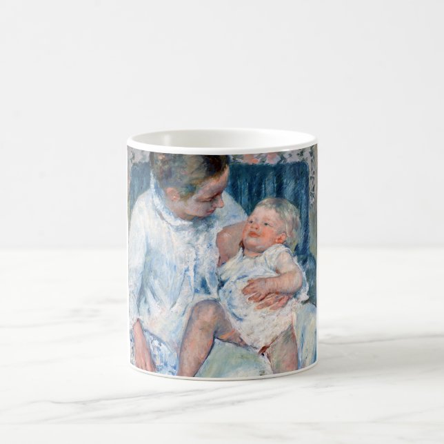 Mor ska Tvätta hennes Sömnig barn, Cassatt Kaffemugg (Center)