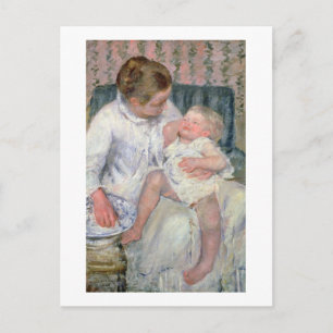 Mor ska Tvätta Sömnig Child, 1880 (olja) Vykort