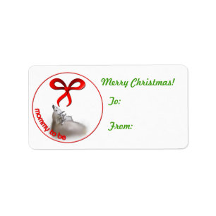 Mor ska vara Märkre Sticker för julklapp Adressetikett