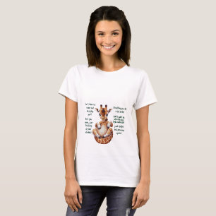 Mor skall vara Giraffe Fetus Messages Funny Grönt T Shirt