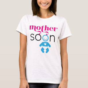 Mor snart framtida Pojke Rosa Blue Funny T Shirt