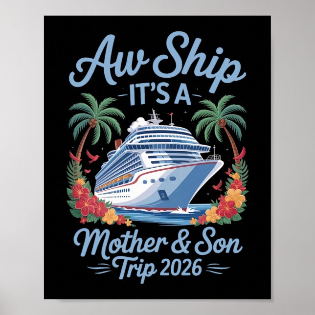 Mor Son Cruisingresa 2026 Semester Matching Familj Poster (Framsidan)