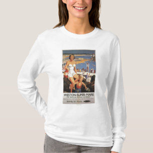 Mor & Son på den järnväg affischen för strand T-shirt