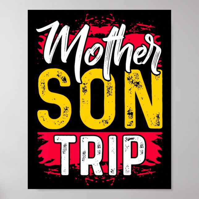 Mor Son Resa Shirt Sommarfamiljevacation Resa Poster (Framsidan)