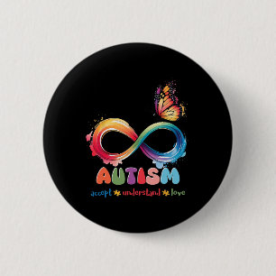Mor sonfamilj accepterar Autistic Kids Autism Awar Knapp
