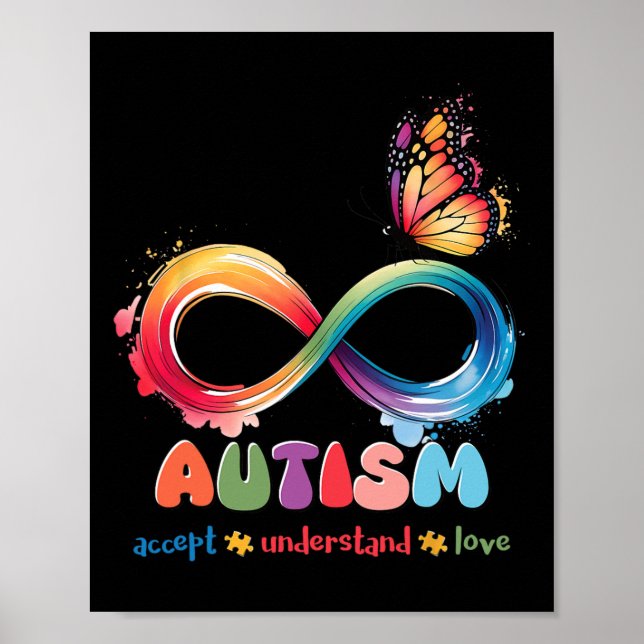 Mor sonfamilj accepterar Autistic Kids Autism Awar Poster (Framsidan)