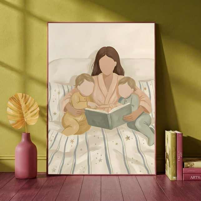 Mor Sover Historier till Barn Neutral Konsttryck  Poster (Skapare uppladdad)