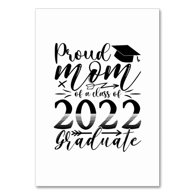 Mor stolt Mamma i klass 2022 Student Bordsnummer (Framsidan)