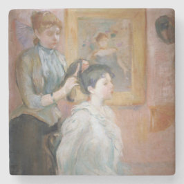 Mor Styling Dotter's Hair (av Berthe Morisot) Stenunderlägg