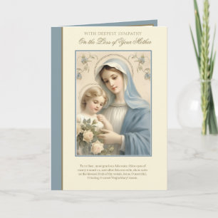 Mor Sympati Kondoleans Jungfru Maria Jesus Kort
