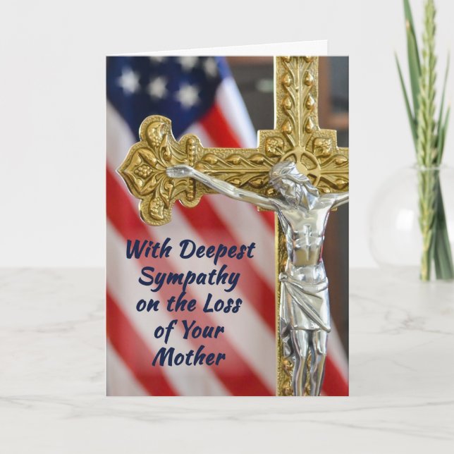 Mor, Sympati Religiös Kristen Militär Kort (Framsida)