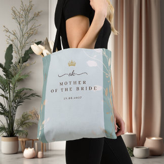 Mor till Brudens Totebag | Salggrön & Guld Tygkasse