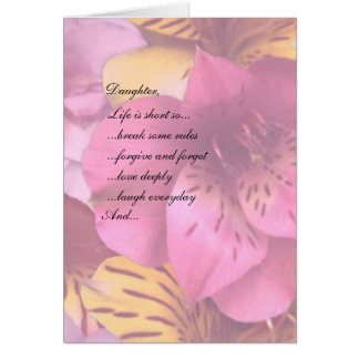 Mor till dotter hälsningskort