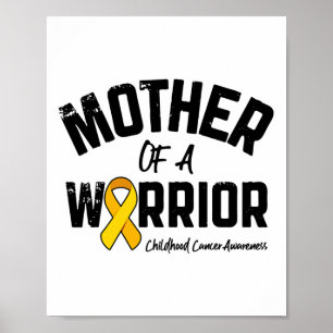 Mor till en krigare Medvetenhet om barncancer mamm Poster