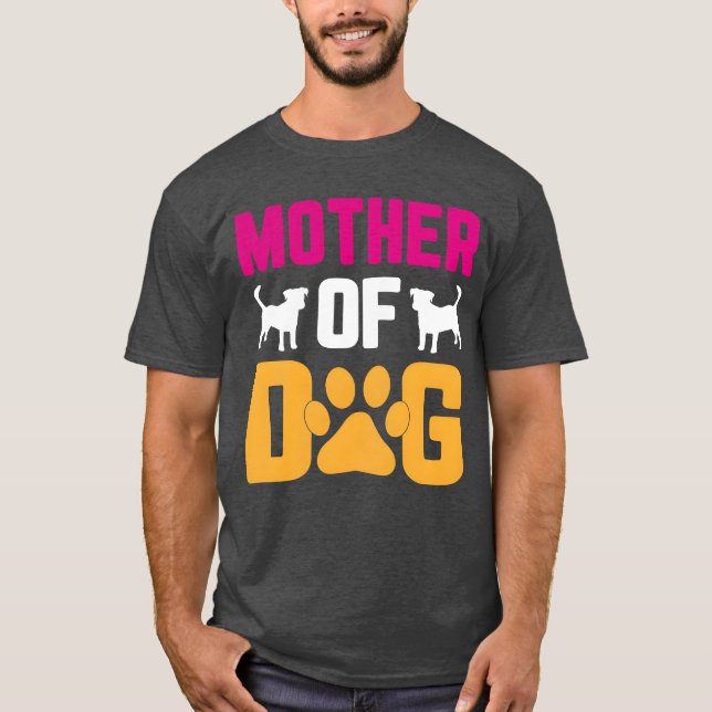 Mor till hund vän t shirt (Framsida)