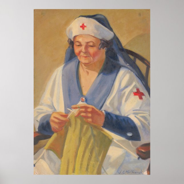 Mor till konstnären - Kulhanek 1942-utskrift Poster (Framsidan)