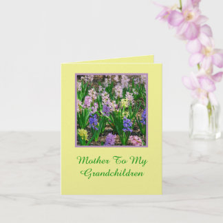 "Mor till mina barnbarn" FLORAL MORS DAG C Kort