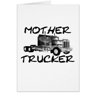 MOR TRUCKER - BLACK & WHITE HÄLSNINGSKORT