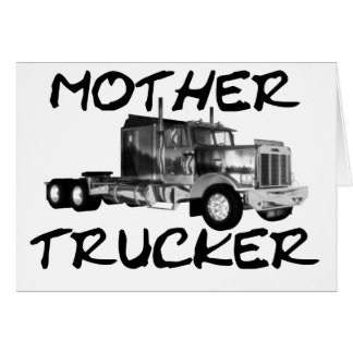 MOR TRUCKER - BLACK & WHITE HÄLSNINGSKORT
