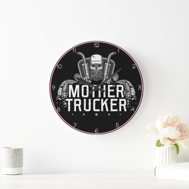 Mor Trucker: Fet Skull-design Stor Klocka (Hem)