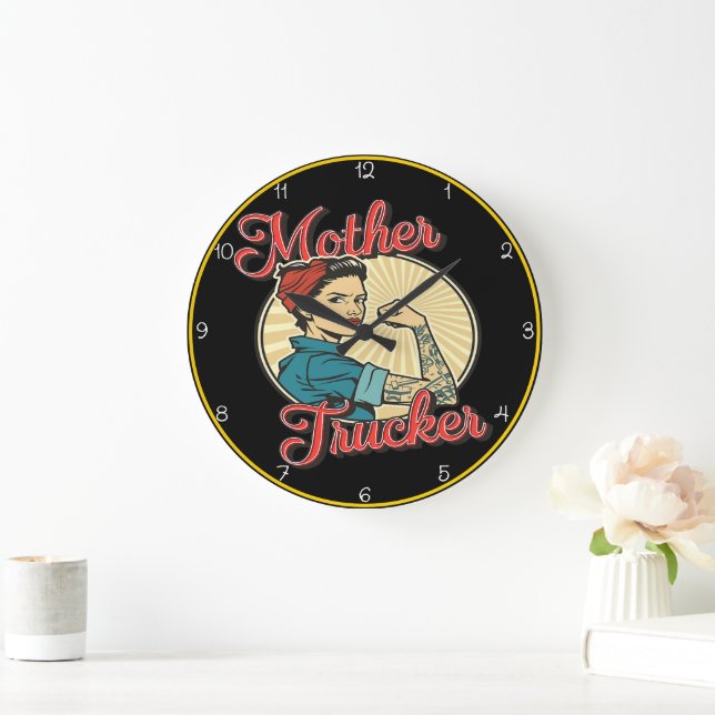 Mor Trucker: Rosie the Riveter Stor Klocka (Hem)
