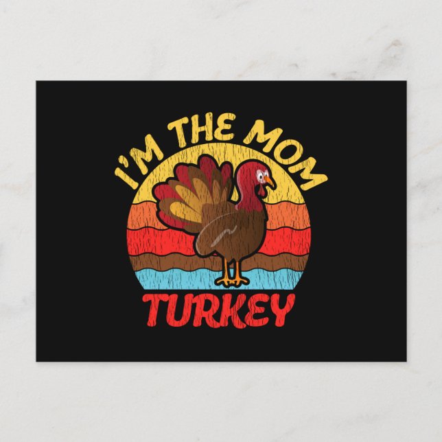 Mor Turkey Thanksgiving Mormor Mamma Mor Vykort (Framsida)