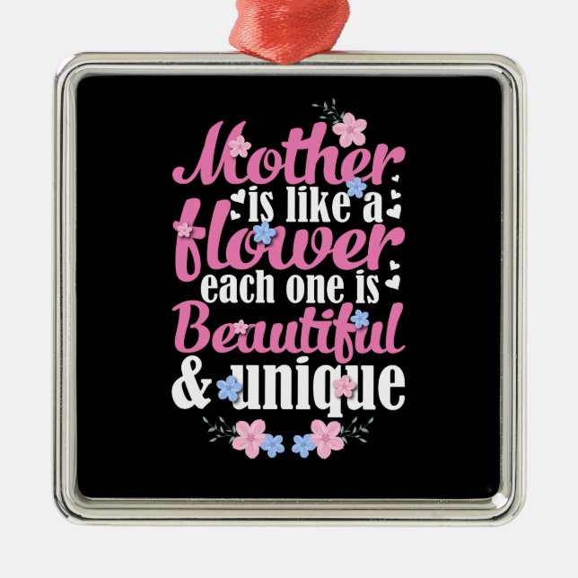 Mor vacker och unik julgransprydnad metall (Framsidan)