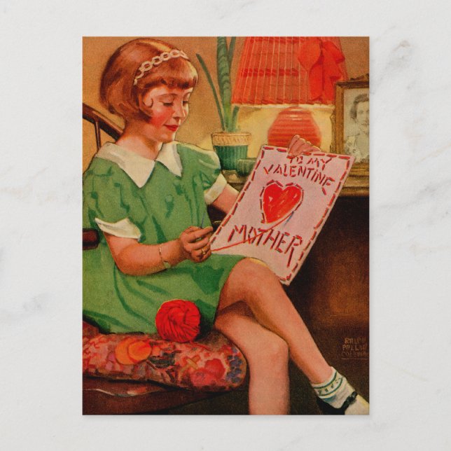 Mor Valentine Helg Vykort (Framsida)