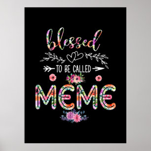 Mor välsignad för att kallas Mamma och medlemsblom Poster
