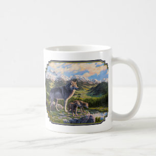 Mor Varg och Valper Bergsflodens Valley Kaffemugg