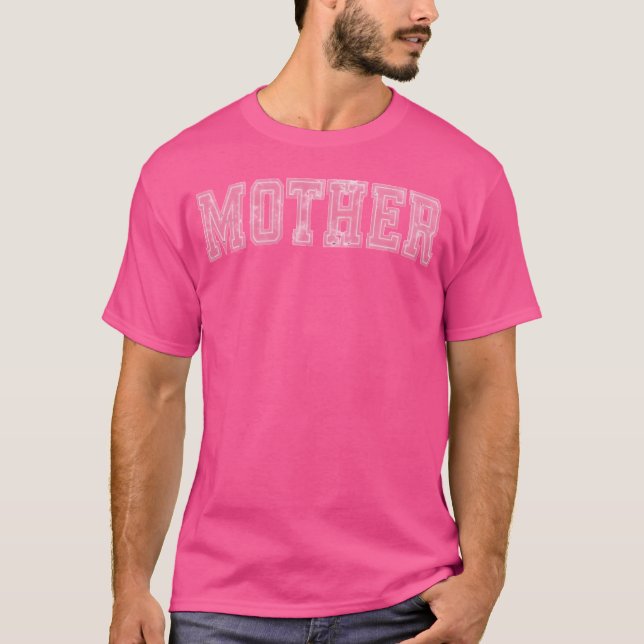 Mor Varsity Wea-Brev Rosa T Shirt (Framsida)