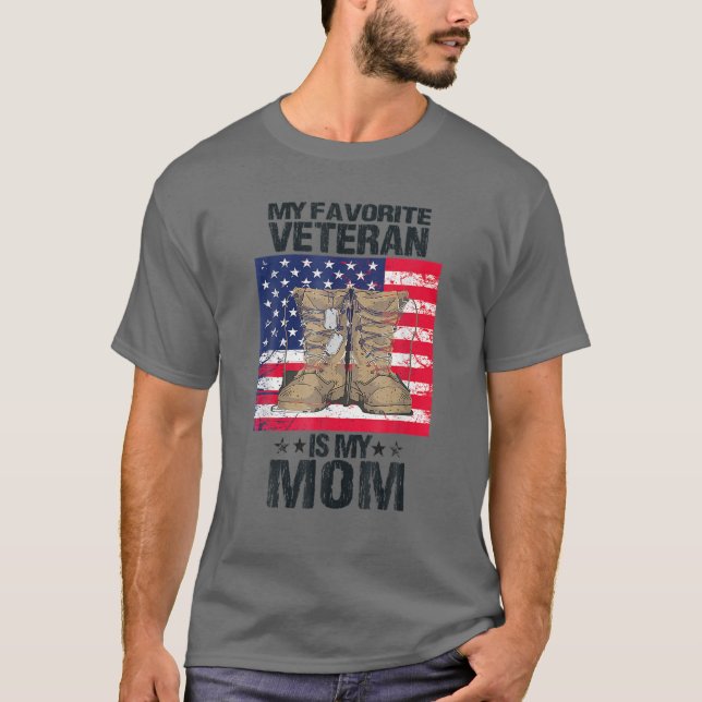 Mor veteranernas dag min favoritveteran är min Mam T Shirt (Framsida)