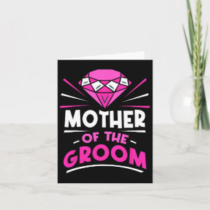 Mor vid Groom Party Bachelor Ord Bröllop Kort