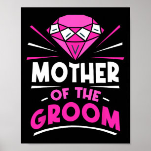 Mor vid Groom Party Bachelor Ord Bröllop Poster