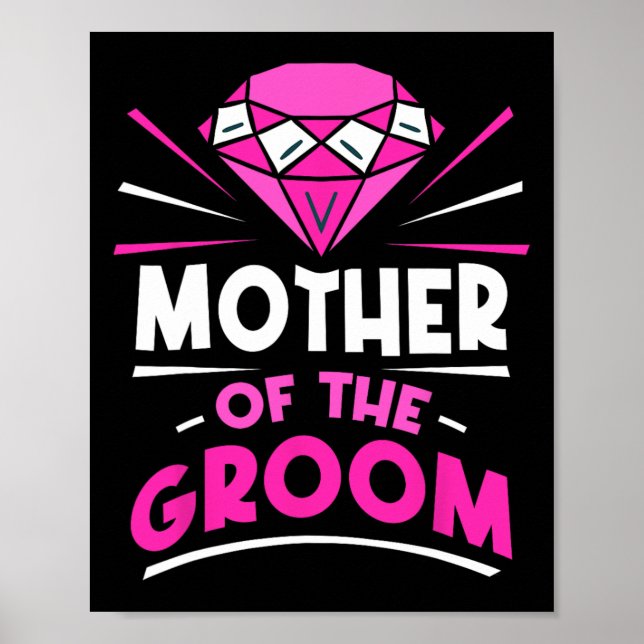Mor vid Groom Party Bachelor Ord Bröllop Poster (Framsidan)