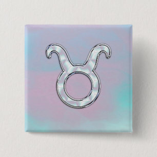 Mor vid Pearl Nacre Stil Taurus-tecken Knapp