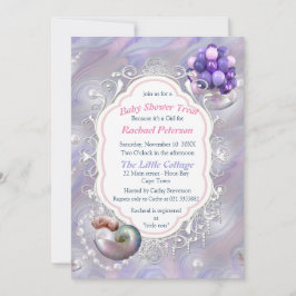 Mor vid Pearls ge födelse till Flicka Inbjudningar