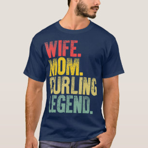 Mor Women Funny Gift Makfe Mamma Curling Legend T Shirt