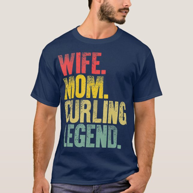 Mor Women Funny Gift Makfe Mamma Curling Legend T Shirt (Framsida)
