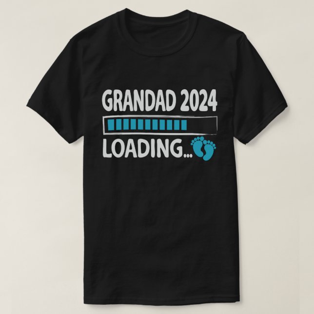 Morad 2024 Lastning av ny farfar Morfar som ska va T Shirt (Design framsida)