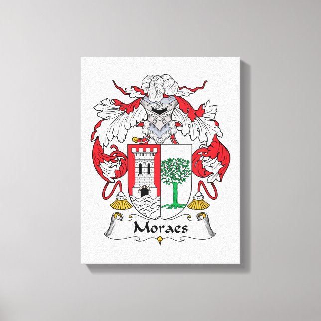Moraes Family Crest Canvastryck (Framsida)