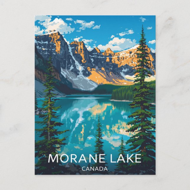 Moraine Lake Banff Valley of Ten Peaks Vykort (Framsida)