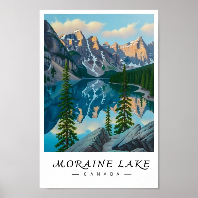 Moraine Lake Canada Wall Art, Canadian Rockies Poster (Framsidan)